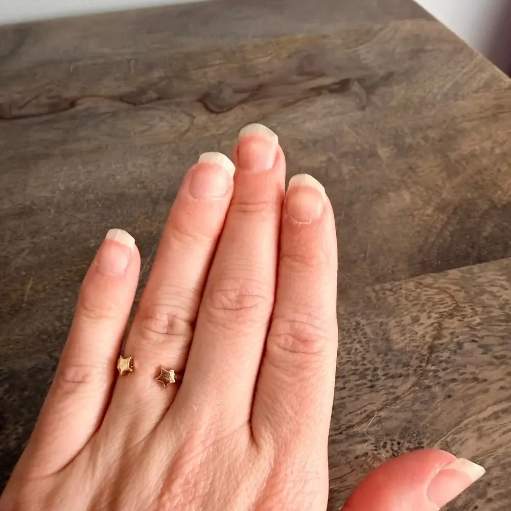 Gold Star Simple Open Ring Band - Size 7
